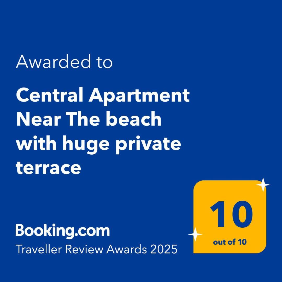Central Apartment Near The Beach With Huge Private Terrace Loutráki Extérieur photo